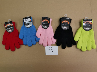 Dětské prstové pletené rukavice (17-18 cm)