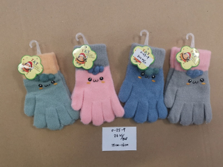 Dětské prstové flaušové rukavice (15 cm) 