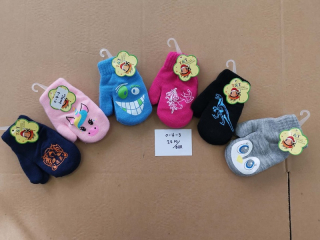 Dětské palcové pletené rukavice (13-14 cm)
