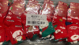 Kojenecké  vánoční ponožky AURA-VIA (0-12/12/24)