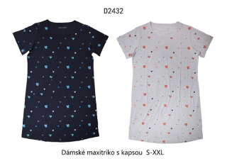 Dámské MAXI triko s krátkým rukávem WOLF (S-2XL) 