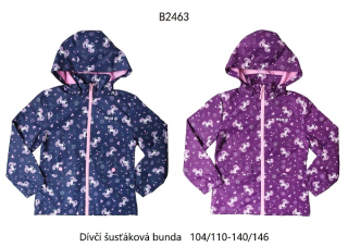 Dívčí šusťáková bunda WOLF (104/110-140/146)
