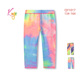 Dívčí batikované 3/4 legíny KUGO (134-164)