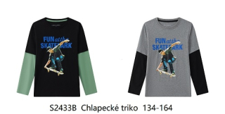 Chlapecké triko s dlouhým rukávem WOLF (134-164) 