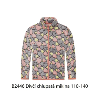 Dívčí plyšová (chlupatá) mikina WOLF (110-140)