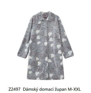 Dámský župan zapínání na knoflíky WOLF (M-XXL)
