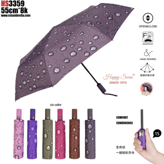 Dámský vystřelovací skládací deštník (prům.55 cm)