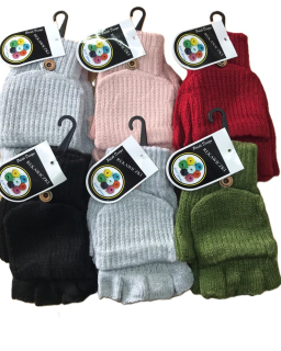 Dětské zimní pletené prstové rukavice ECHT (14 cm)