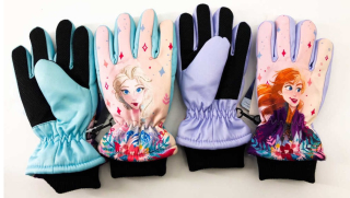 Dívčí prstové lyžařské  rukavice FROZEN (3/4-6/8)