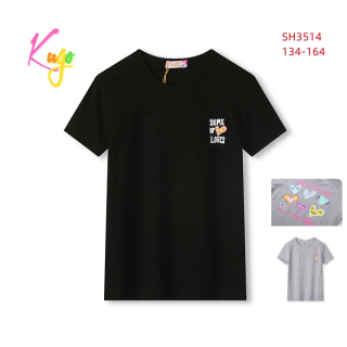 Dívčí triko s krátkým rukávem  KUGO (134-164) 