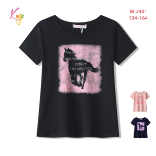 Dívčí triko s krátkým rukávem  KUGO (134-164) 