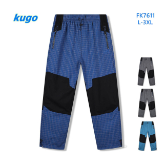 Dospělé bavlněné plátěné kalhoty KUGO (L-3XL)