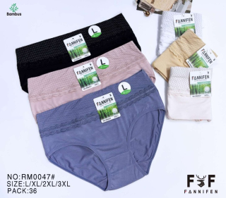 Dámské bambusové vysoké spodní kalhotky FANNIFEN (L-3XL)