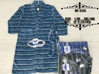 Pánský fleesový župan N-FEEL (L/Xl-3XL/4XL)
