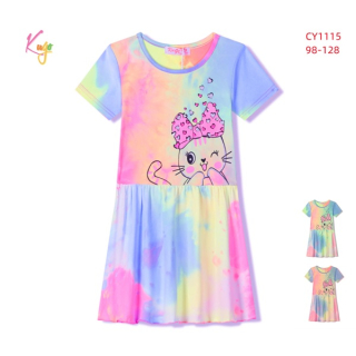 Dívčí letní BATIKOVANÉ  šaty KUGO (98-128)