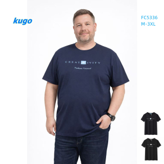 Pánské triko s krátkým rukávem KUGO (M-3XL)