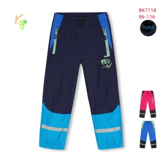 Dětské zateplené šusťákové kalhoty KUGO (86-116)